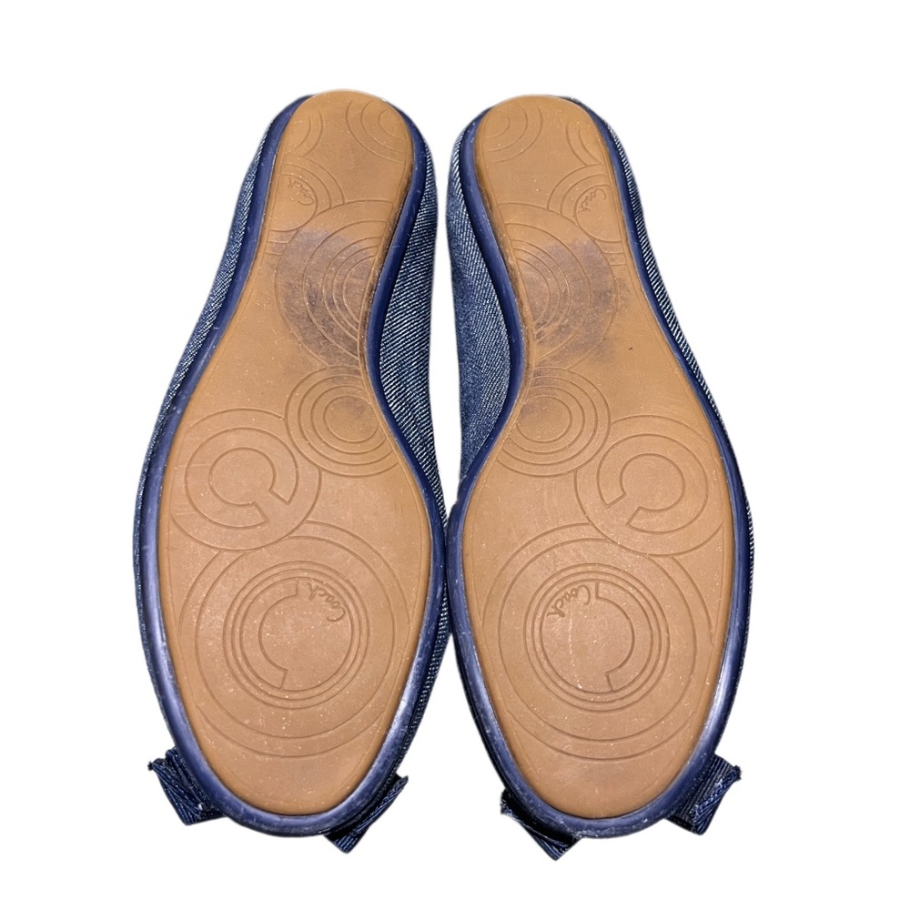 COACH Poppy Caper Navy Blue Ballet Flats - Picture 5 of 6